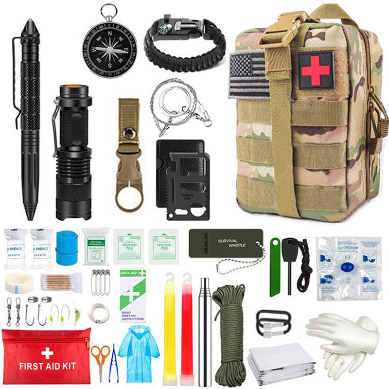 Wilderness Survival First Aid Outdoor Survival Emergency Kit - Security Equipment