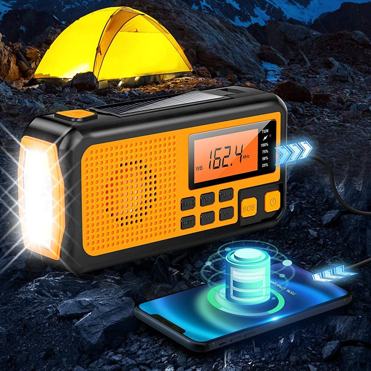 Solar Hand-powered Emergency Multifunctional Radio - Security Equipment