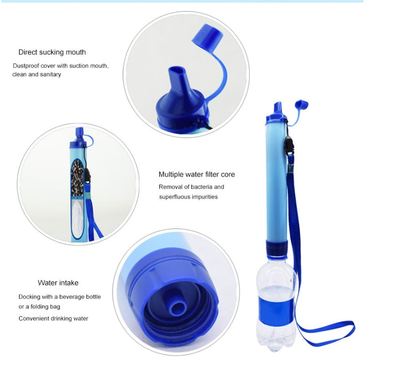 Water Filters Straw Hiking Camping Outdoor Travel Personal Emergency Survival Tools Summer Life Straw - Security Equipment