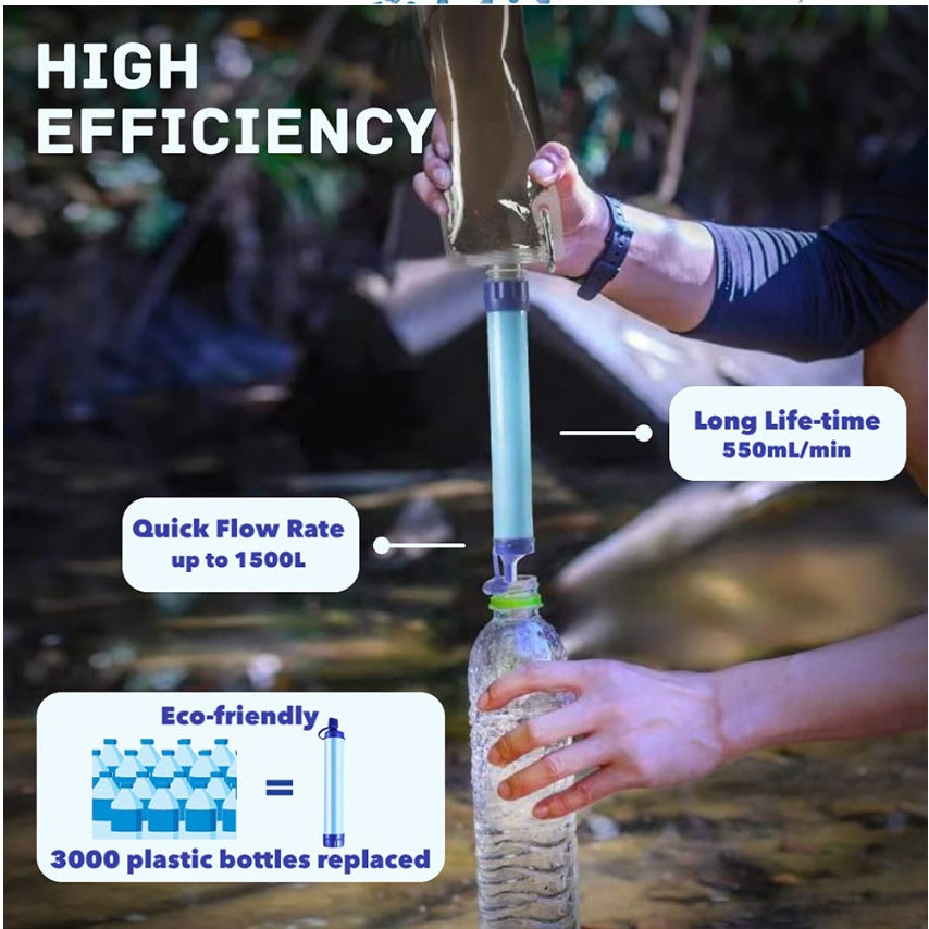 Water Filters Straw Hiking Camping Outdoor Travel Personal Emergency Survival Tools Summer Life Straw - Security Equipment