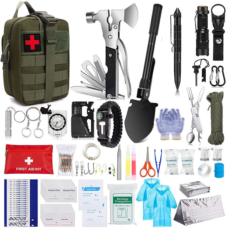 Wilderness Survival First Aid Outdoor Survival Emergency Kit - Security Equipment