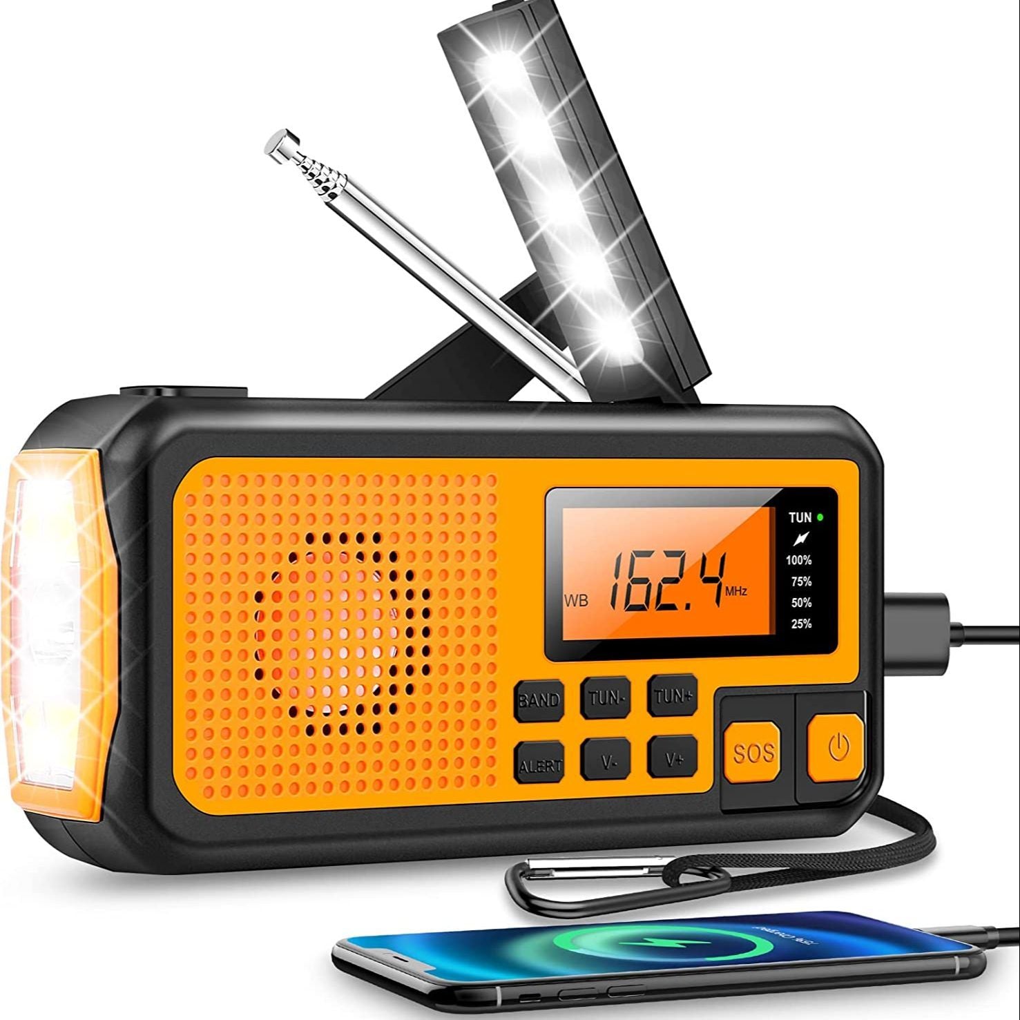 Solar Hand-powered Emergency Multifunctional Radio - Security Equipment