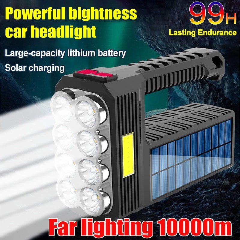 Solar Rechargeable Usb Flashlight Led - Security Equipment