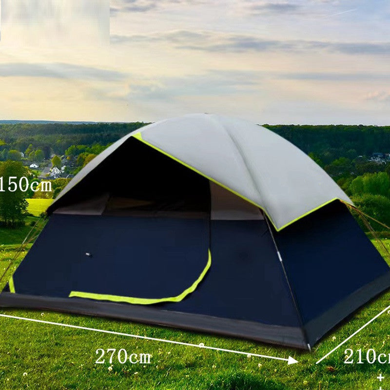 4 Person Black Coated Darkroom Tent For Camping Family Backpacking Tents - Security Equipment