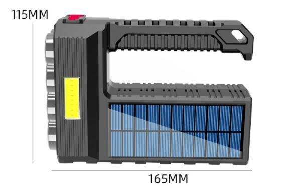 Solar Rechargeable Usb Flashlight Led - Security Equipment