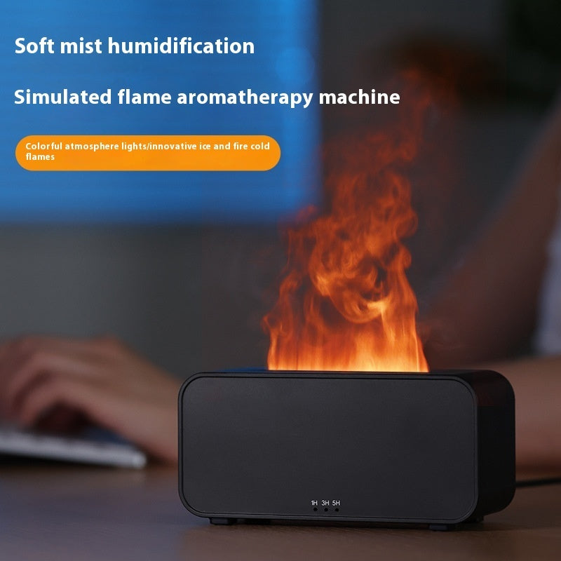 Timing Simulation Aroma Diffuser Usb Household Flame Humidifier  Aromatherapy Machine Spray Air Flame Humidifier Diffuser - Security Equipment