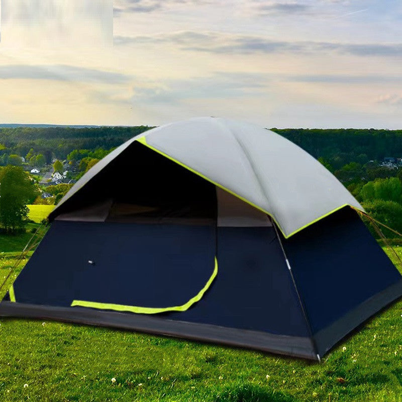 4 Person Black Coated Darkroom Tent For Camping Family Backpacking Tents - Security Equipment