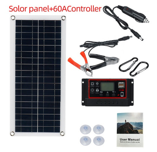 Solar Panel Kit Controller Portable Car - Security Equipment