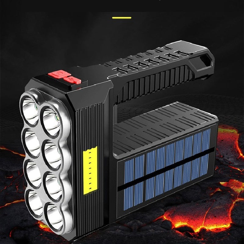 Solar Rechargeable Usb Flashlight Led - Security Equipment