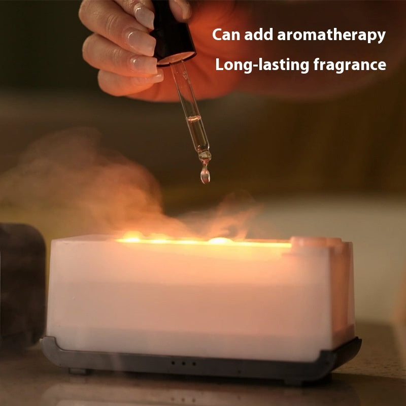 Timing Simulation Aroma Diffuser Usb Household Flame Humidifier  Aromatherapy Machine Spray Air Flame Humidifier Diffuser - Security Equipment