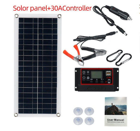 Solar Panel Kit Controller Portable Car - Security Equipment