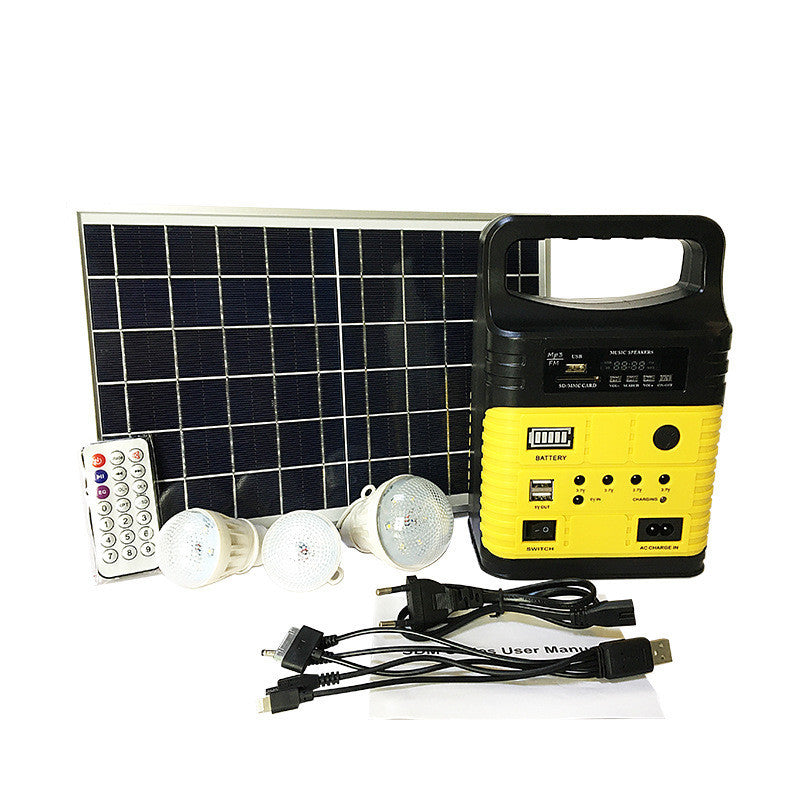 10W Solar Power System Solar Emergency Light Solar Radio Solar System - Security Equipment