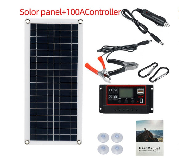 Solar Panel Kit Controller Portable Car - Security Equipment